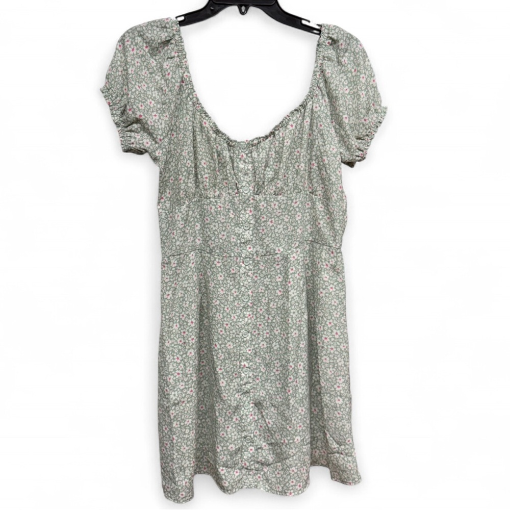 Trixxi Sage Floral Mini Dress - Picture 2 of 8